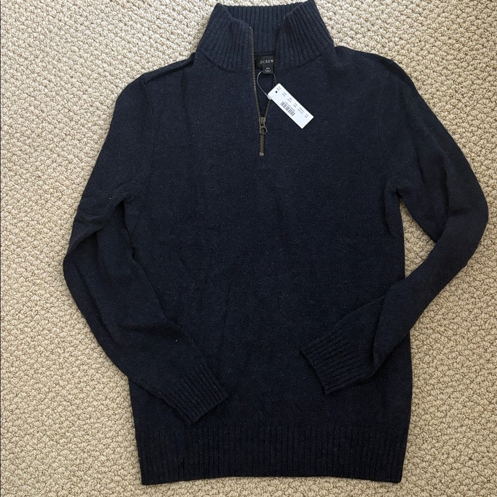 J. Crew Navy Half-Zip Sweater